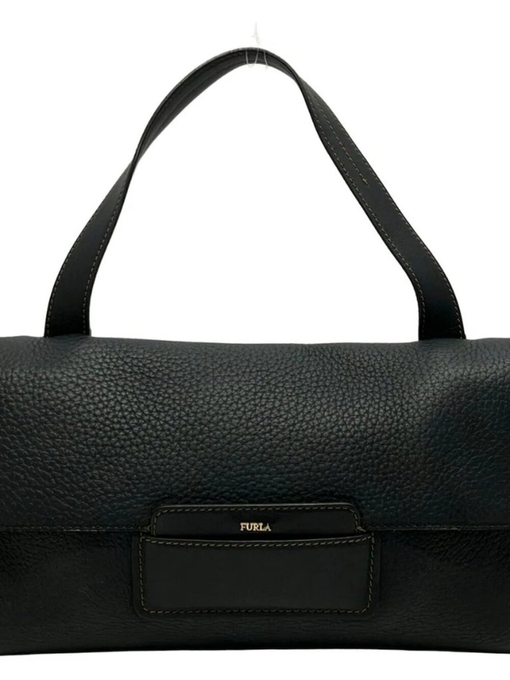 FURLA Black Leather Shoulder Bag